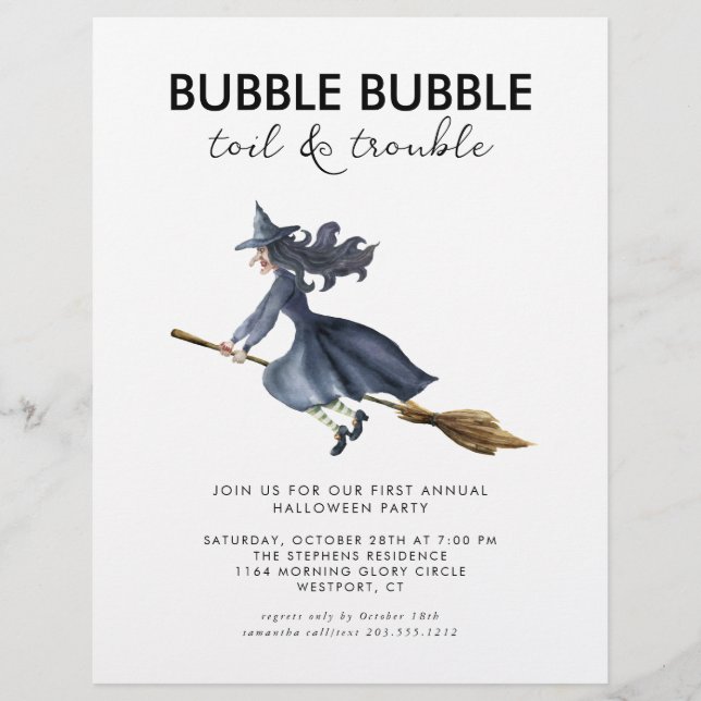 Budget Halloween Party Invitation  Flyer (Front)