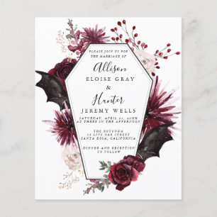 Budget Halloween Wedding Invitation  Flyer