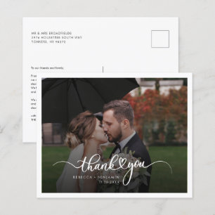 Budget Hand-Lettered Wedding Photo Thank You