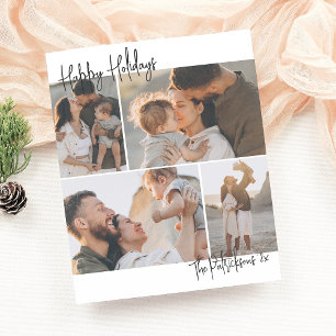 Budget Handwriting 4 Multi-Photo Christmas Holiday