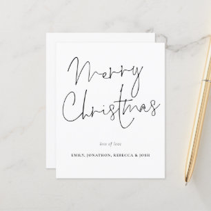 Budget Handwritten Style Merry Christmas Card
