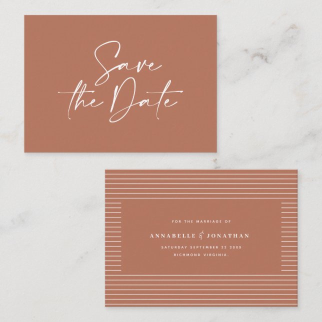 budget handwritten typography wedding announcement (Front/Back)