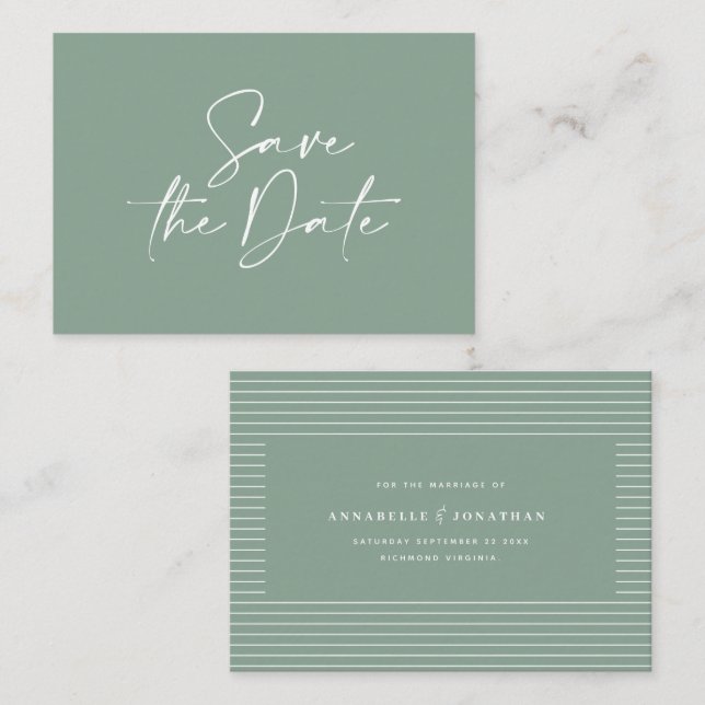 budget handwritten typography wedding announcement (Front/Back)