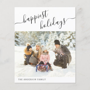 Budget Happiest Holiday Modern Minimal 2022 Photo Flyer