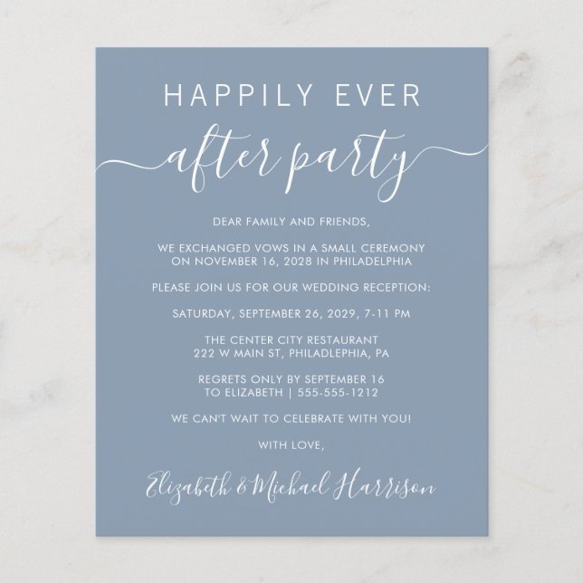 Budget Happily Ever After Wedding Invitation (Front)