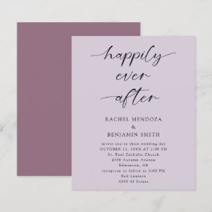 Budget Happily Ever After Wedding Purple Elegant