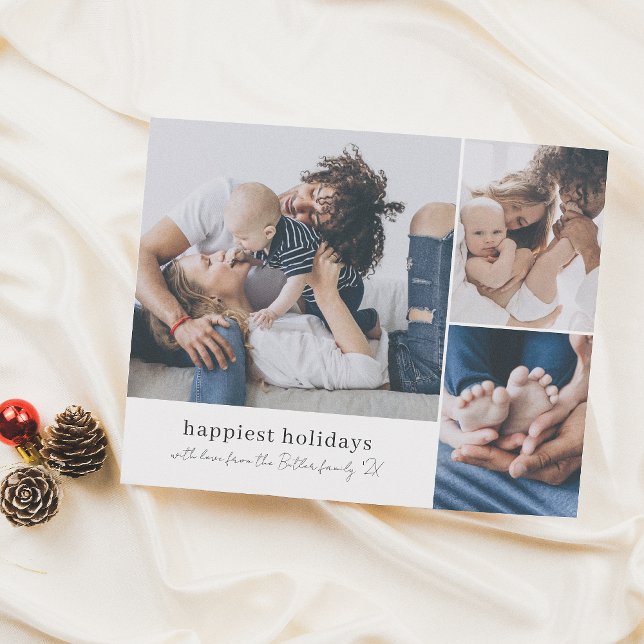 Budget Happy Holidays 3 Photo Signature Christmas (Creator Uploaded)