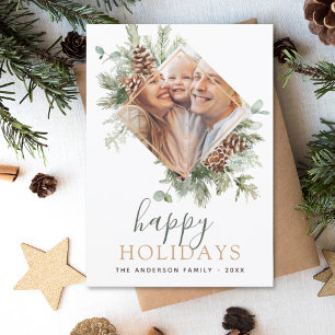 Budget Happy Holidays Christmas Greenery Photo