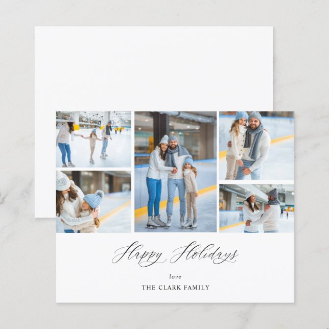 Budget Happy Holidays Ele Chic 5 Photo (Front/Back)