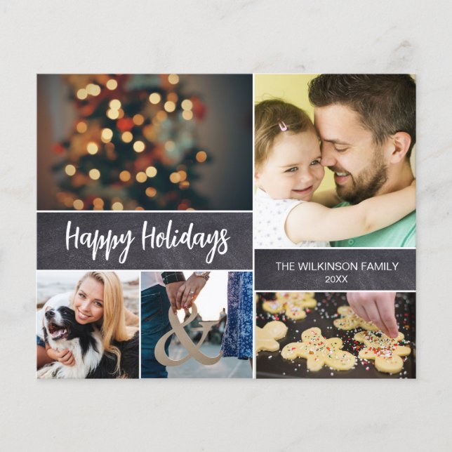 Budget Happy Holidays family Photo Collage 2023 (Front)