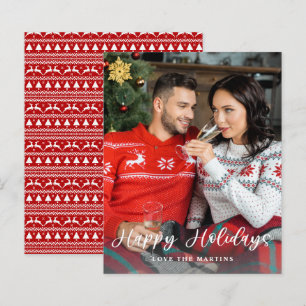 Budget Happy Holidays Fun Script Photo Vertical