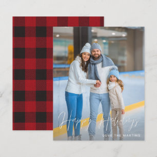 Budget Happy Holidays Modern Script Photo 2 Verti