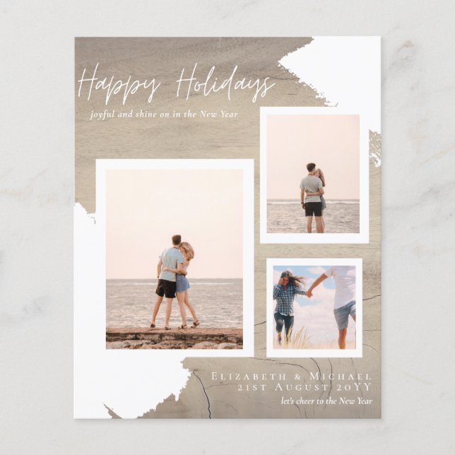 Budget Happy Holidays Photo Cards Abstract Modern (Front)