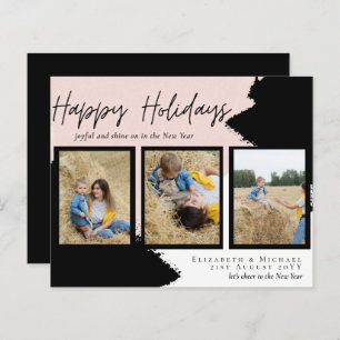 Budget Happy Holidays Photo Cards Abstract Modern
