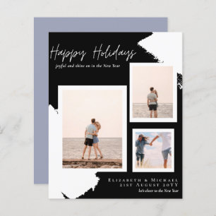 Budget Happy Holidays Photo Cards Abstract Modern