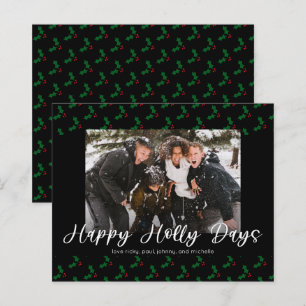Budget Happy Holly Days Funny Christmas Photo