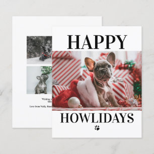 BUDGET Happy Howlidays Dog Christmas 5 Photo Card