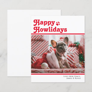 BUDGET Happy Howlidays Pet Dog Christmas Card