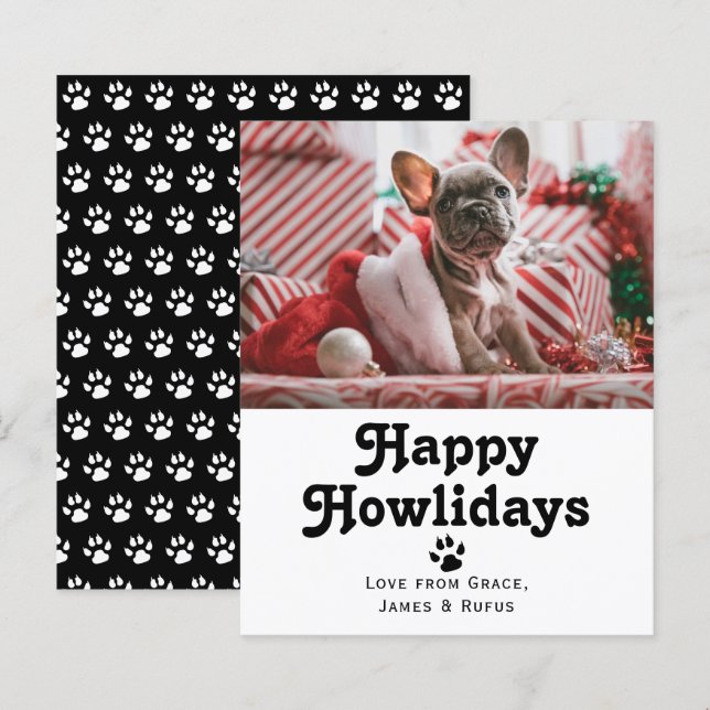 BUDGET Happy Howlidays Pet Dog Christmas Holiday (Front/Back)