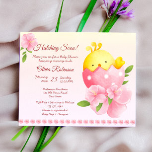 Budget Hatching soon chicken girl pink spring baby