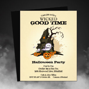 Budget Haunted House Halloween Flyer