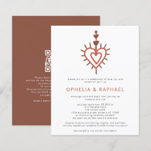 Budget Heart Dreamcatcher Terracotta QR Wedding