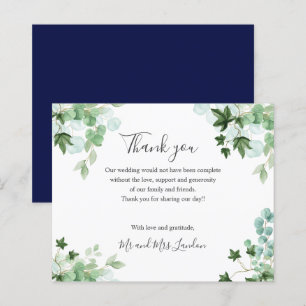 BUDGET Hedera Ivy leaves WEDDING thank you