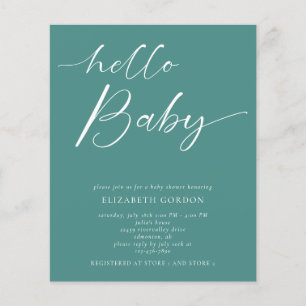 Budget Hello Baby Shower Minimal Gender Neutral 