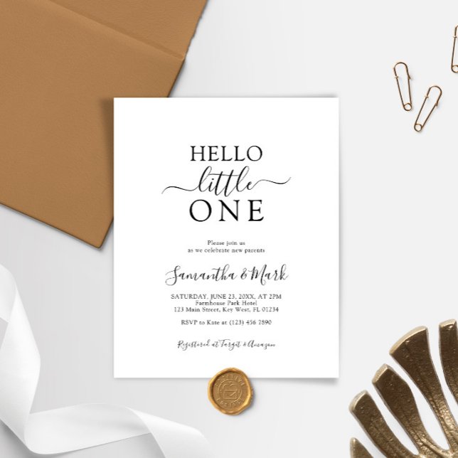 Budget Hello Little One Baby Shower Invitation (Creator Uploaded)