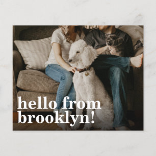 Budget Hello New Home Address Photo Moving Card