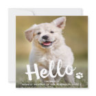 Budget Hello New Pet Photo Puppy Dog Announcement 