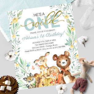 Budget He's A Wild One First Birthday Invitation