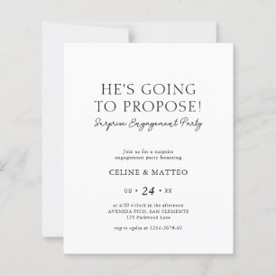 Budget He's Going to Propose! Surprise Engagement