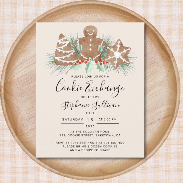 Budget Holiday Christmas Cookie Exchange Invite (Creator Uploaded)