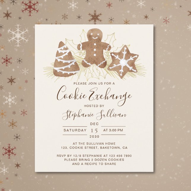 Budget Holiday Christmas Cookie Exchange Invite (Creator Uploaded)