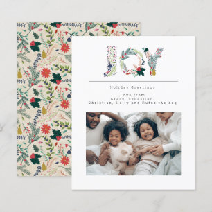 BUDGET Holiday Joy Photo Personalised Card