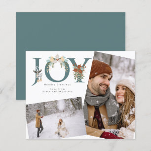 BUDGET Holiday Joy Photo Personalised Card