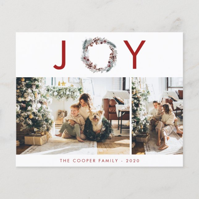Budget Holiday Photo Card | Modern Christmas (Front)
