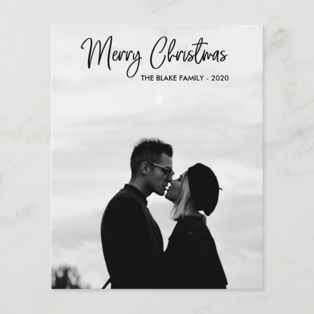 Budget Holiday Photo Card | Modern Christmas (Front)