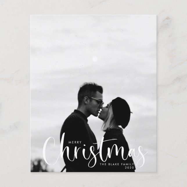 Budget Holiday Photo Card | Modern Christmas (Front)