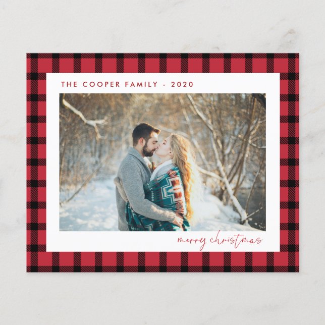 Budget Holiday Photo Card | Modern Christmas (Front)