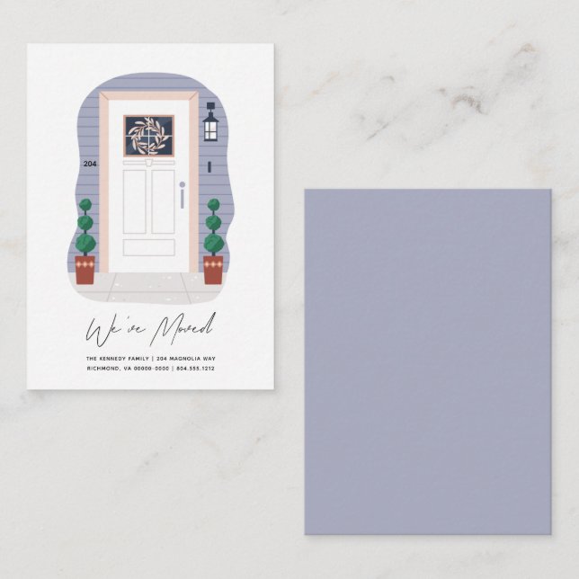 Budget Home Wreath House Number Moving Card  (Front/Back)