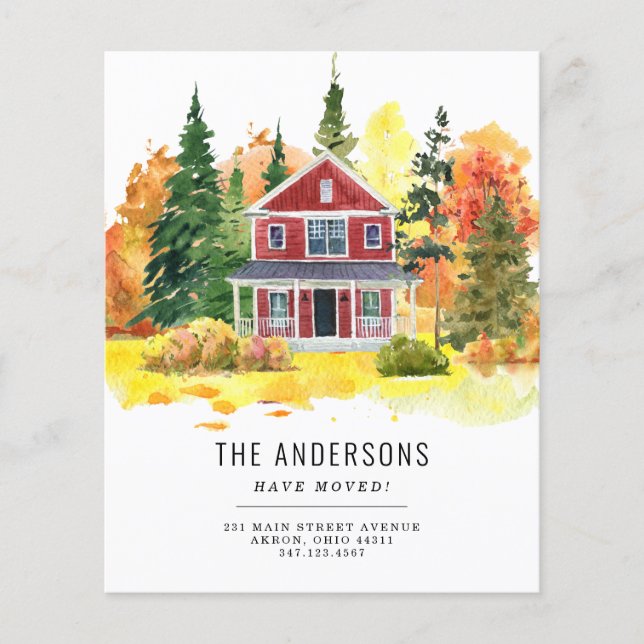 Budget House Forest Woods We've Moved Fall Moving (Front)