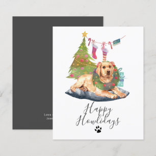 BUDGET Howlidays Yellow Labrador Dog Christmas