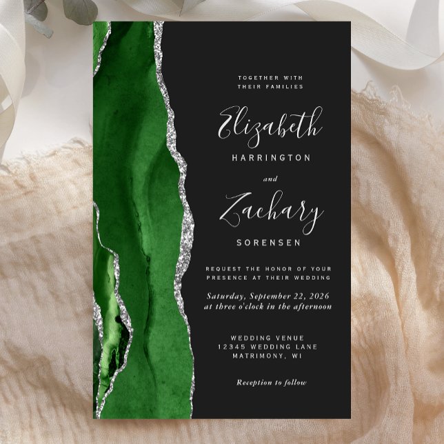 Budget Hunter Green Silver Agate Dark Wedding (Creator Uploaded)