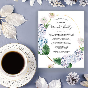 Budget Hydrangea Rose Brunch Bubbly Invitation