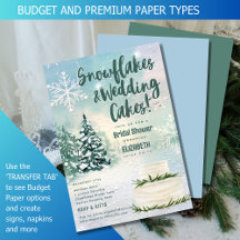 BUDGET Hygge Snowflakes Wedding Cake Bridal Shower
