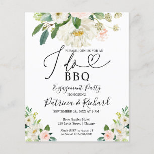 Budget I DO BBQ Engagement Party Announcement