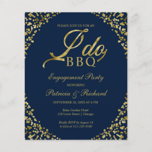 Budget I DO BBQ Engagement Party Invitations