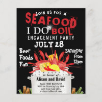 BUDGET I DO Engagement Seafood Party Invitation